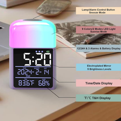 3 in 1 Wireless Charging Station,Wireless Charger Compatible with Iphone 16/15/14/13/Pro/Max/Xs/Plus.For Apple Watch,Charging Dock for Airpods with Digital Alarm Clock and Night Light (Y21)