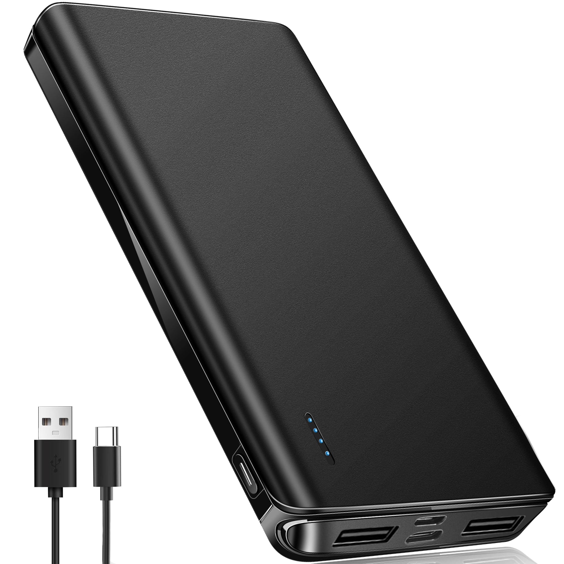 20000 Mah Portable Charger Power Bank Dual USB Battery Pack for Iphone, Ipad, Galaxy, Android, Pixel and Tablet (Black)
