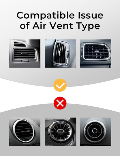 Magnetic Phone Holder for Car - Upgraded Clip Ultra 6 Strong Magnets, Phone Magnets for Back of Phone, Soporte De Telefono Para Carro for Galaxy S25 Ultra 4-6.7 Inch Smartphones (Black)