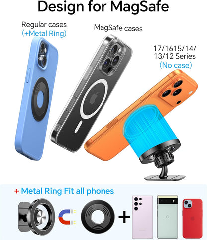 for Magsafe Car Mount【20 Strong Magnets】Magnetic Phone Holder for Car Phone Holder Mount Dash Mounted Holders Cell Phone Holders for Your Car Accessories for Women Men for Iphone 17 16 15 14