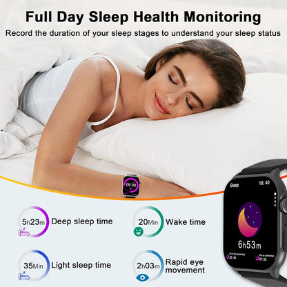 Smart Watch with 1.95" AMOLED Display, Chatgpt AI& Bluetooth Call, Fitness Tracker for Women Men, Heart Rate & Sleep Monitor, 100+ Sports Modes, 10 Days Battery, IP68 Waterproof, Silver