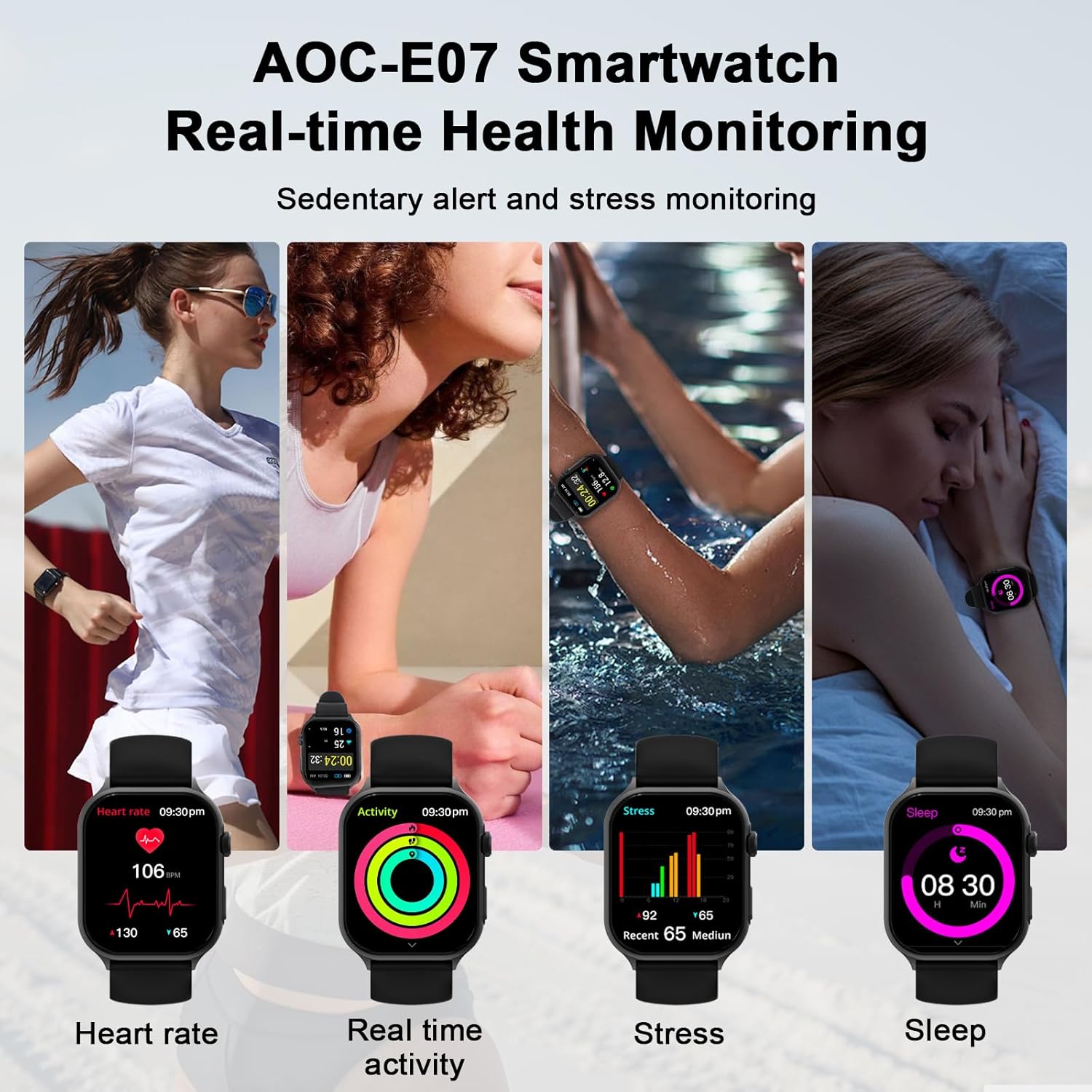 Smart Watch with 1.95" AMOLED Display, Chatgpt AI& Bluetooth Call, Fitness Tracker for Women Men, Heart Rate & Sleep Monitor, 100+ Sports Modes, 10 Days Battery, IP68 Waterproof, Silver