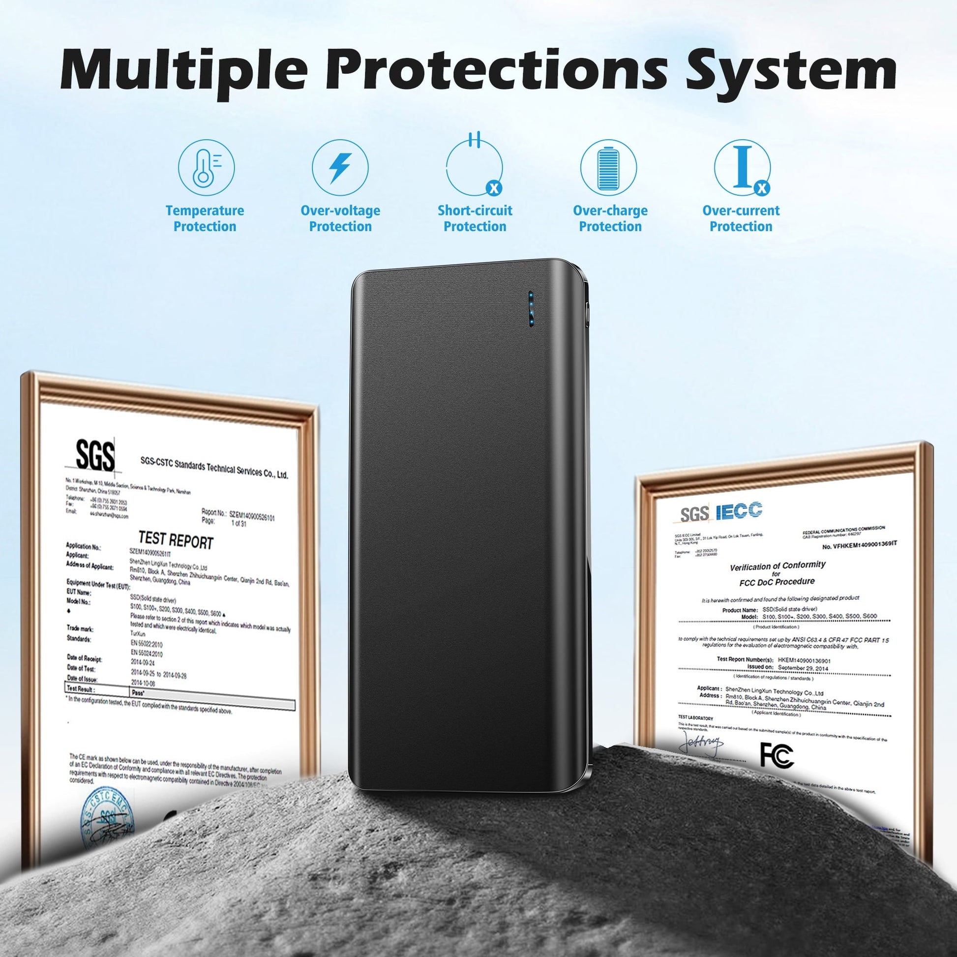 20000 Mah Portable Charger Power Bank Dual USB Battery Pack for Iphone, Ipad, Galaxy, Android, Pixel and Tablet (Black)