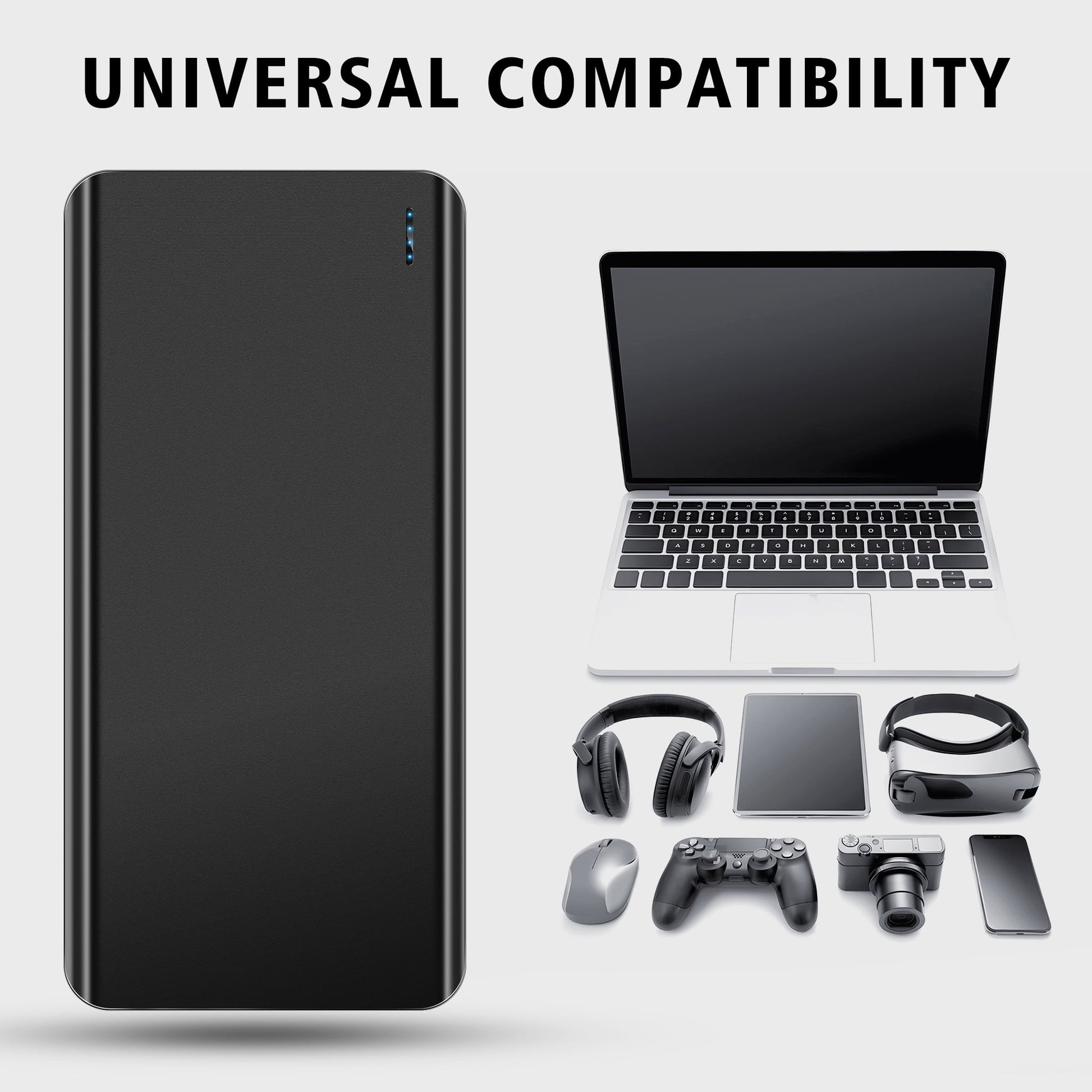 20000 Mah Portable Charger Power Bank Dual USB Battery Pack for Iphone, Ipad, Galaxy, Android, Pixel and Tablet (Black)