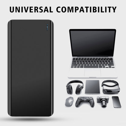 20000 Mah Portable Charger Power Bank Dual USB Battery Pack for Iphone, Ipad, Galaxy, Android, Pixel and Tablet (Black)