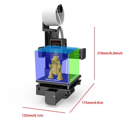 3D Printer Entry Level Compatible with PLA TPU 1.75Mm Filament Include Power Adaptor.