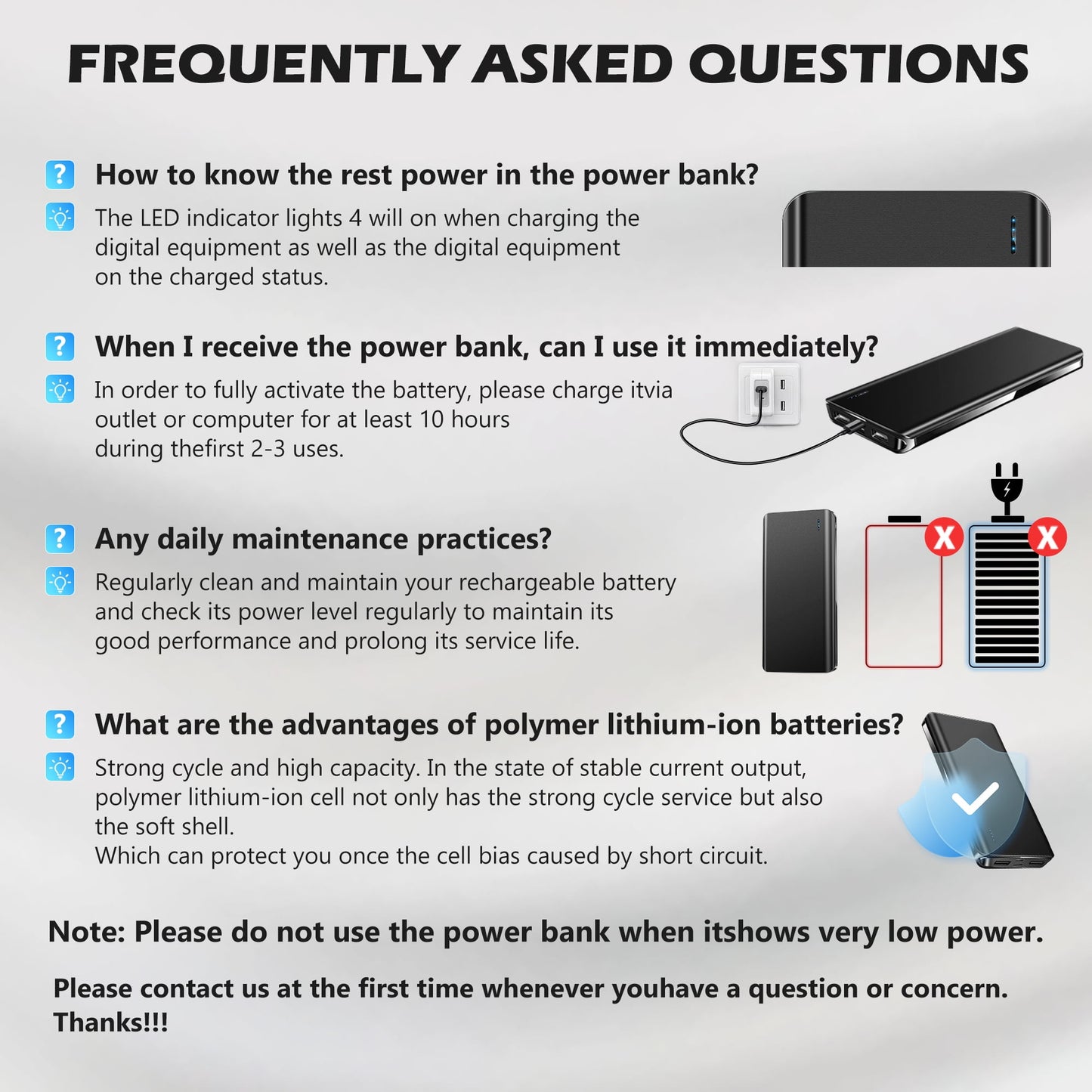 20000 Mah Portable Charger Power Bank Dual USB Battery Pack for Iphone, Ipad, Galaxy, Android, Pixel and Tablet (Black)